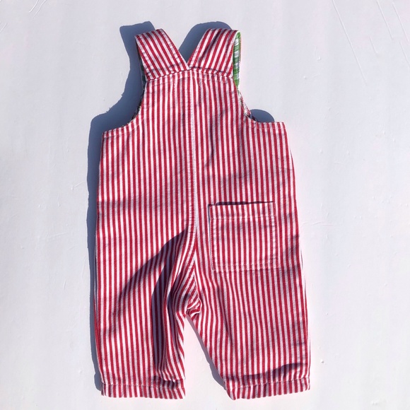 Mud Pie Baby Santa Claus Striped Christmas Overalls 0-6M - Picture 11 of 13
